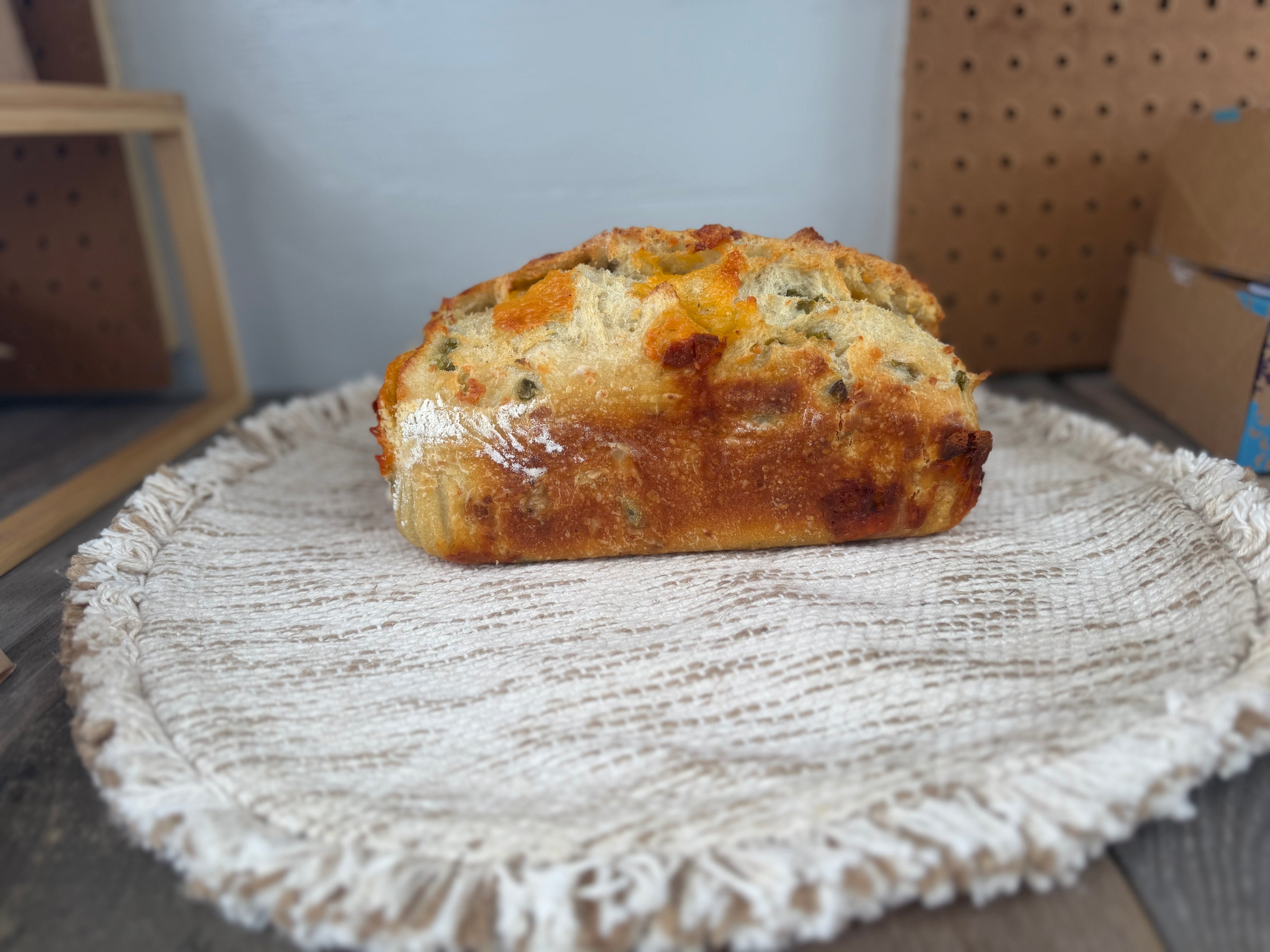 Jalapeno/Cheddar Sourdough loaf