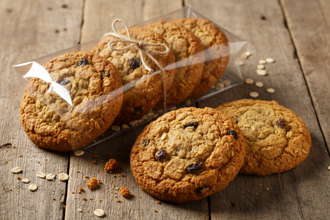 6 pack of large patmeal raisin cookies authentic and real 