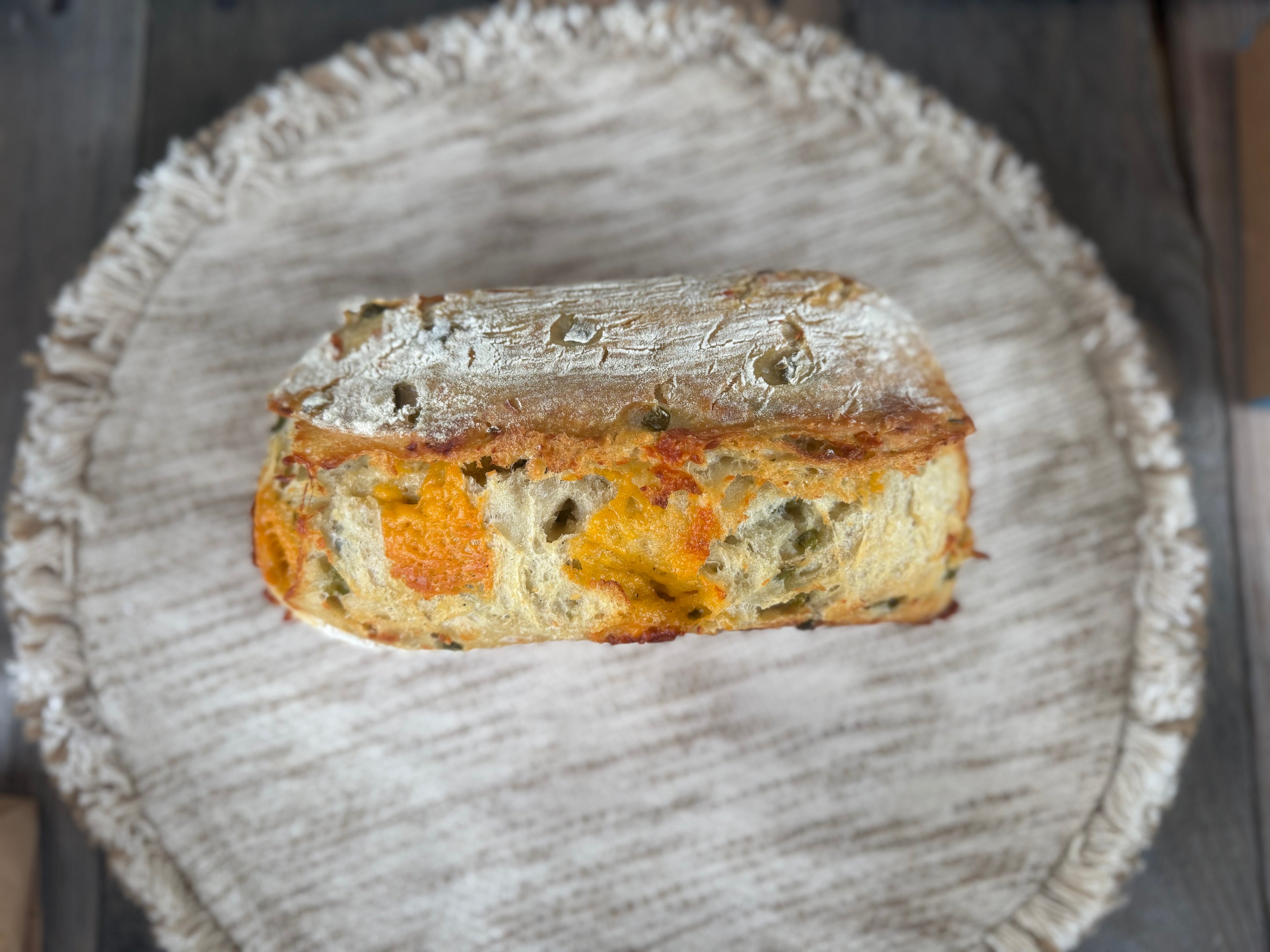 Jalapeno/Cheddar Sourdough loaf