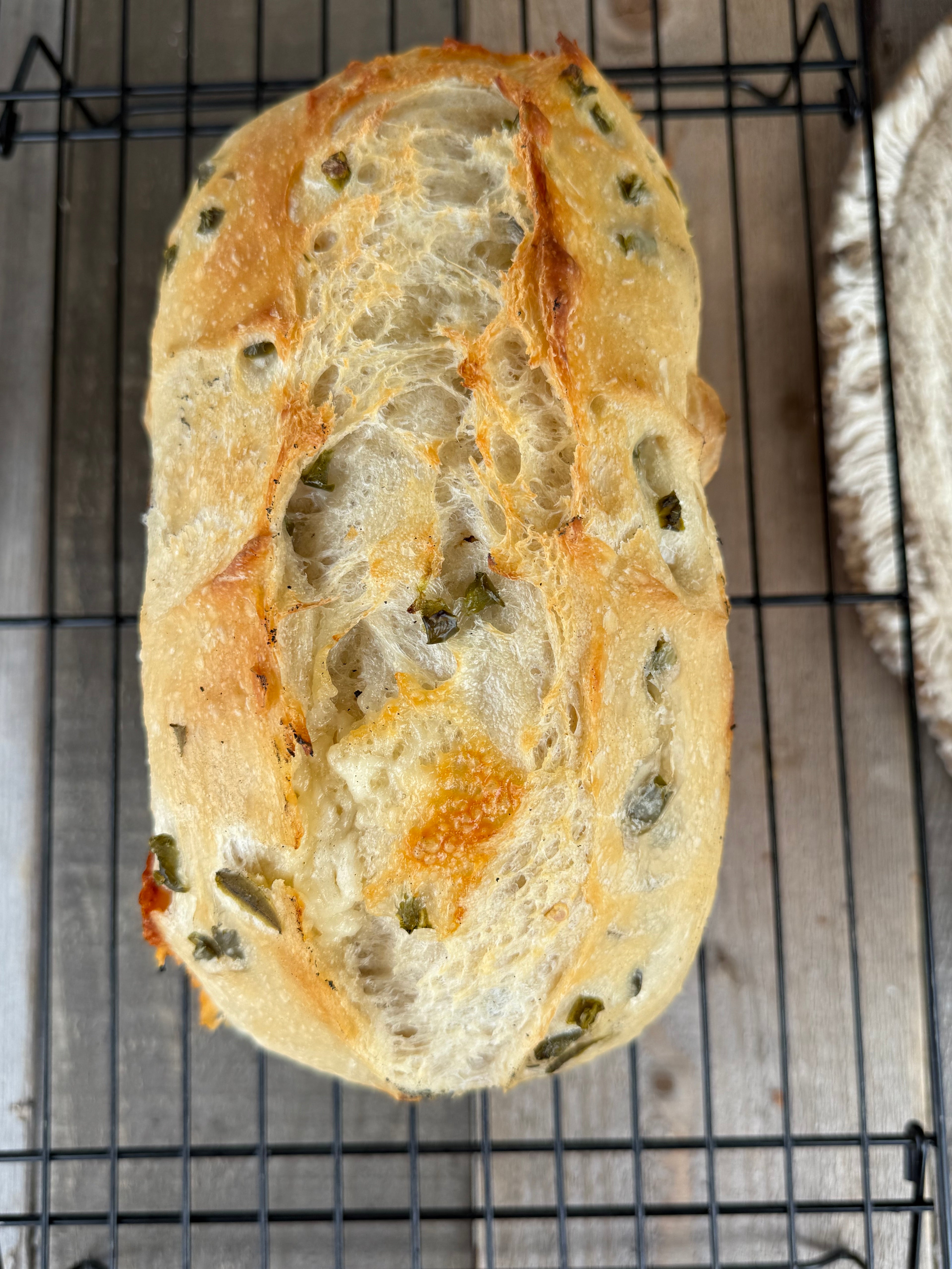 Jalapeno/Cheddar Sourdough loaf