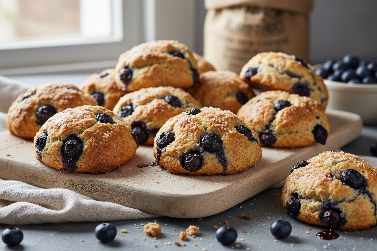 blueberry sourdough scones 